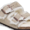 Birkenstock Arizona Lamsvel Kids Suede Taupe (maat 31-35)