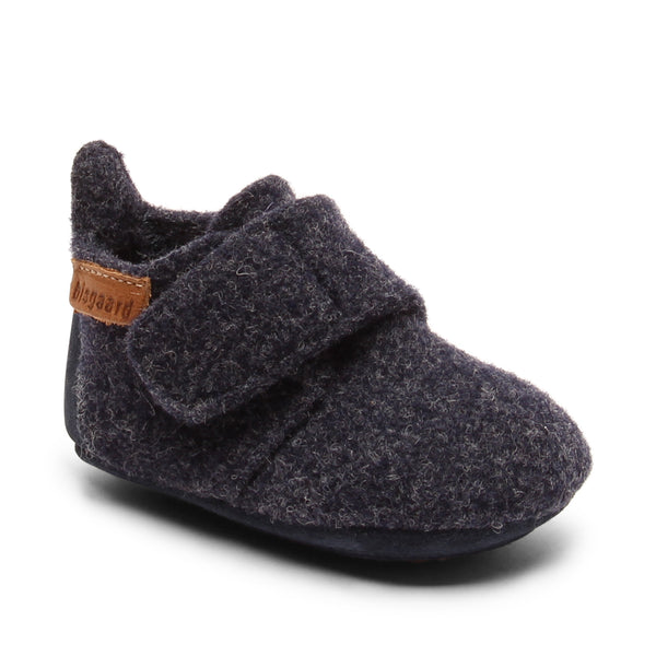 Bisgaard Baby Wool Pantoffel Blauw (maat 18-27)
