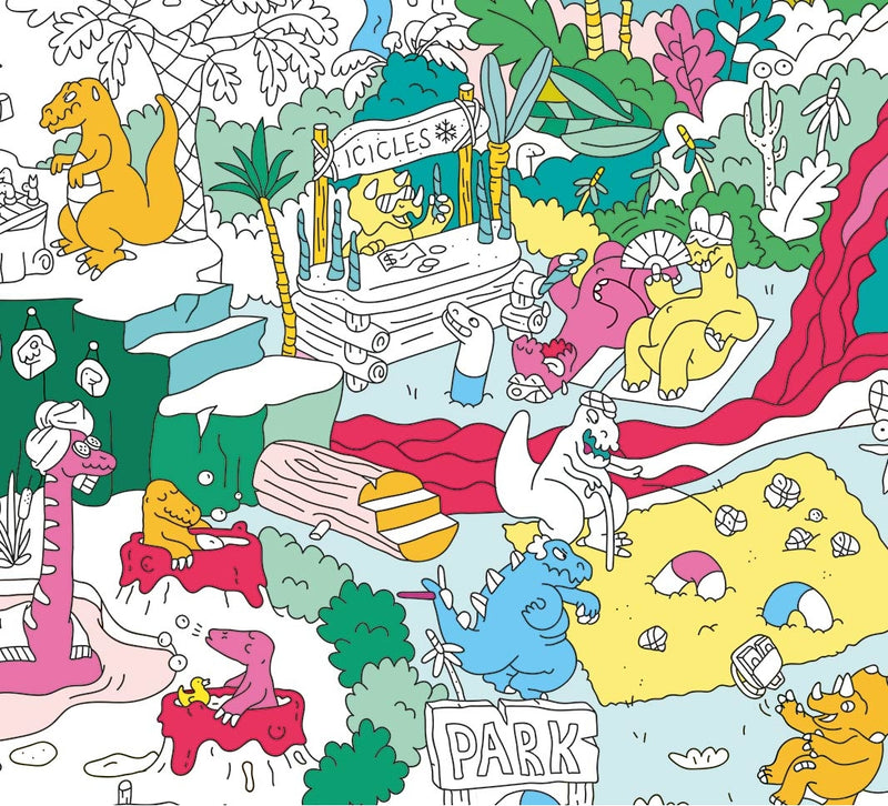 OMY - COLORING POSTER - DINOS