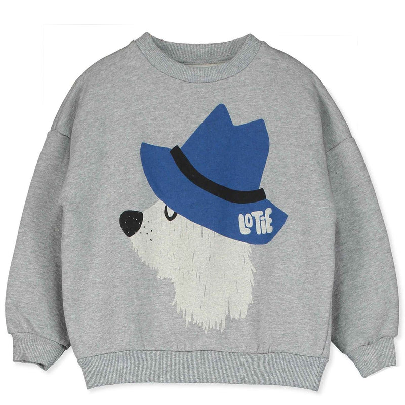 Lötiekids Chill Dog Sweatshirt Grey Melange