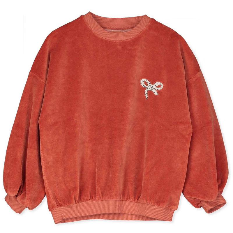 Lötiekids Bow Velvet Sweatshirt