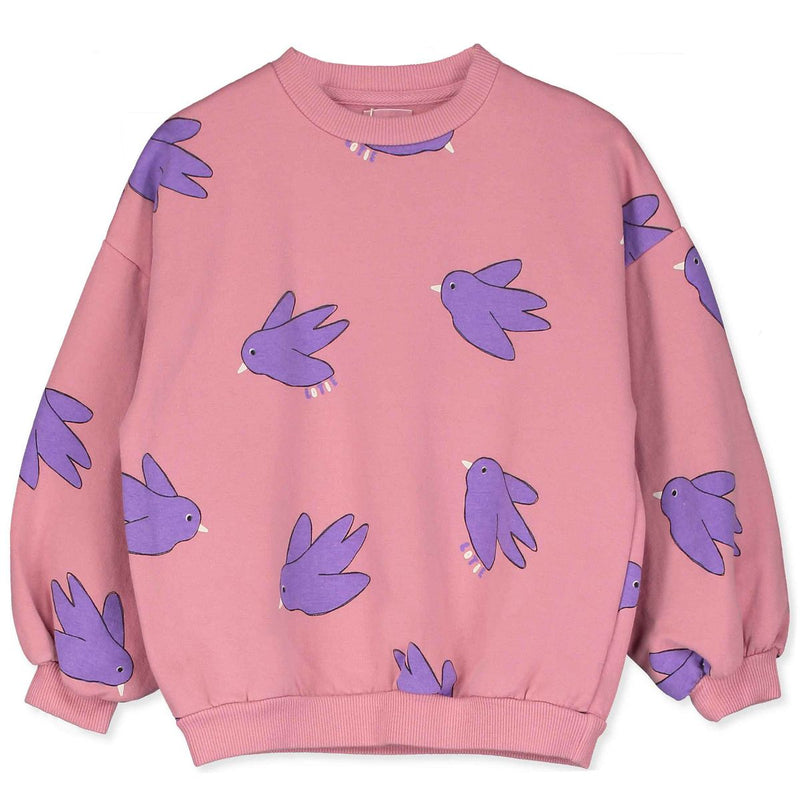Lötiekids Flowing Birds Sweatshirt Rose