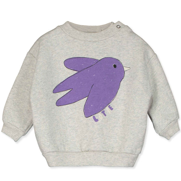 Lötiekids Baby Flowing Bird Sweatshirt Grey Melange