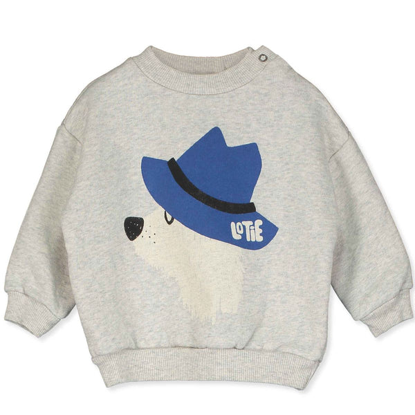 Lötiekids Baby Dog Sweatshirt Grey Melange