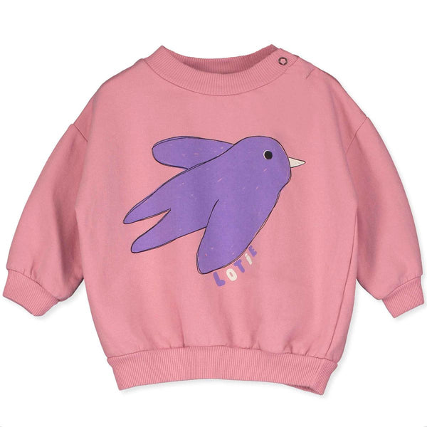 Lötiekids Baby Flowing Bird Sweatshirt Rose