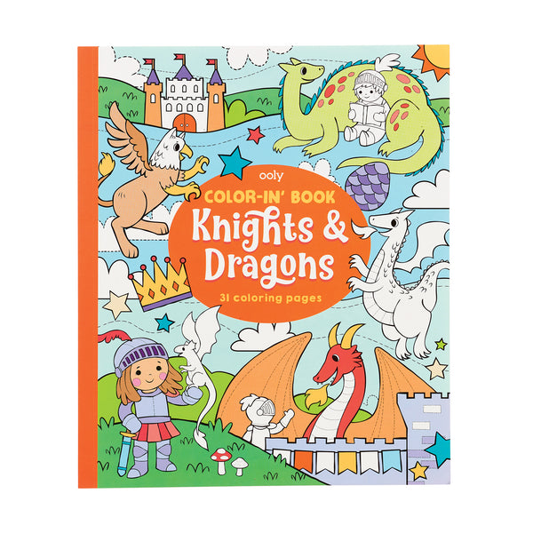 Ooly Coloring Book Knights & Dragons