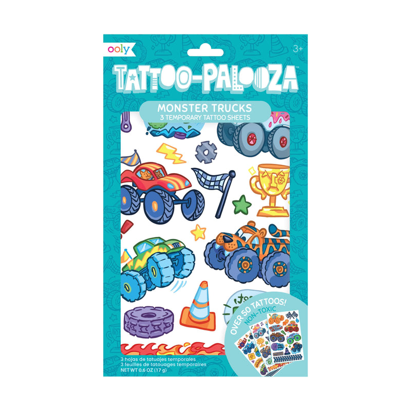 Ooly Tattoo Palooza Temporary Tattoos Monster Truck