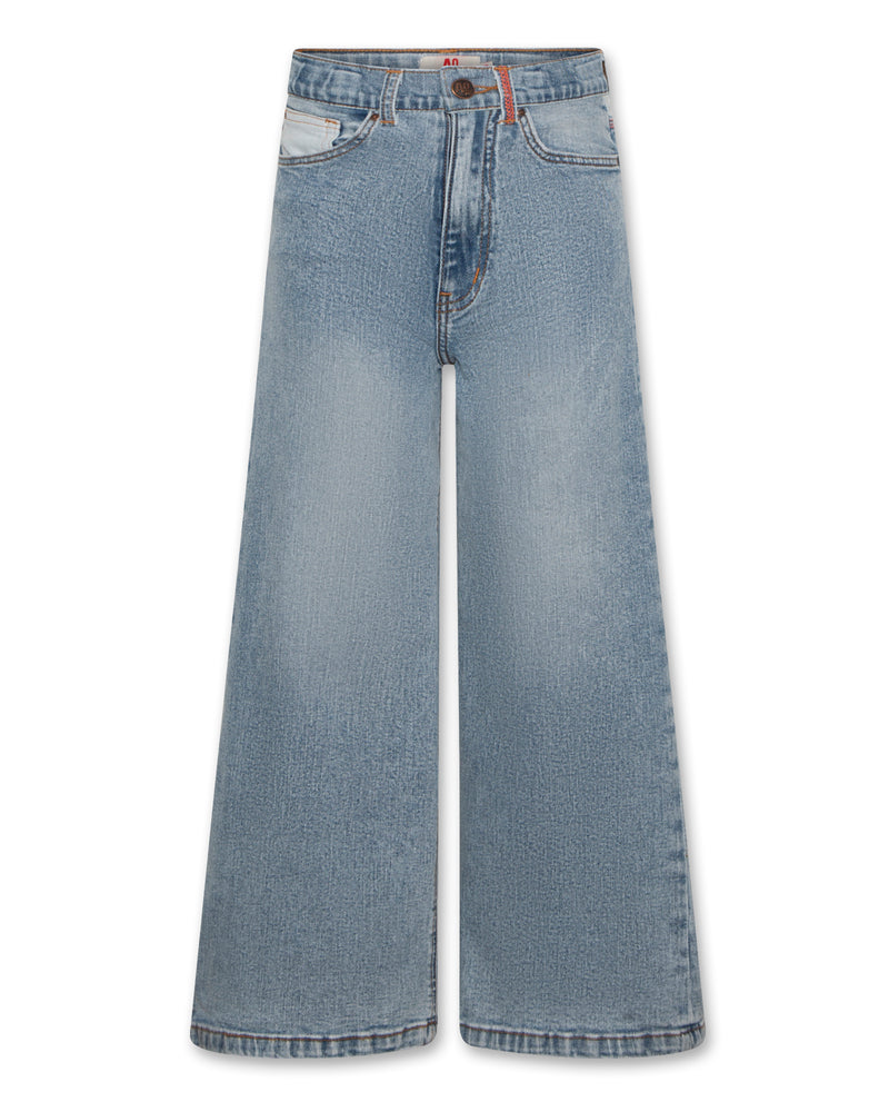 AO76 Zina Patch Jeans Pants Wash Light