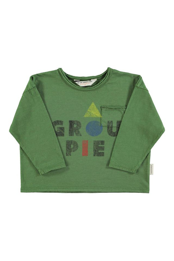 PiuPiuchick Longsleeve T-shirt Dark Green w/ "Groupie" Print