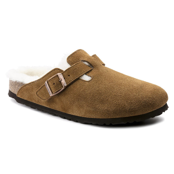 Birkenstock Boston Lamsvel Suede Mink (maat 39-40)