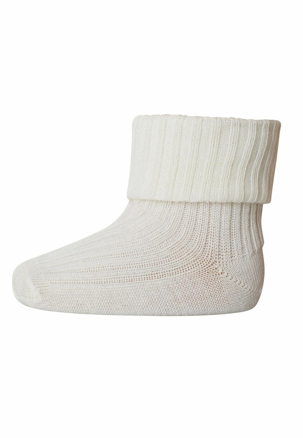 Mp Denmark Cotton Rib Baby Socks Snow White