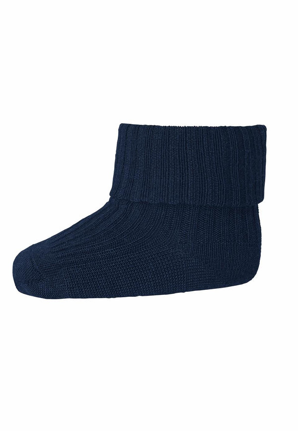 Mp Denmark Cotton Rib Baby Socks Navy