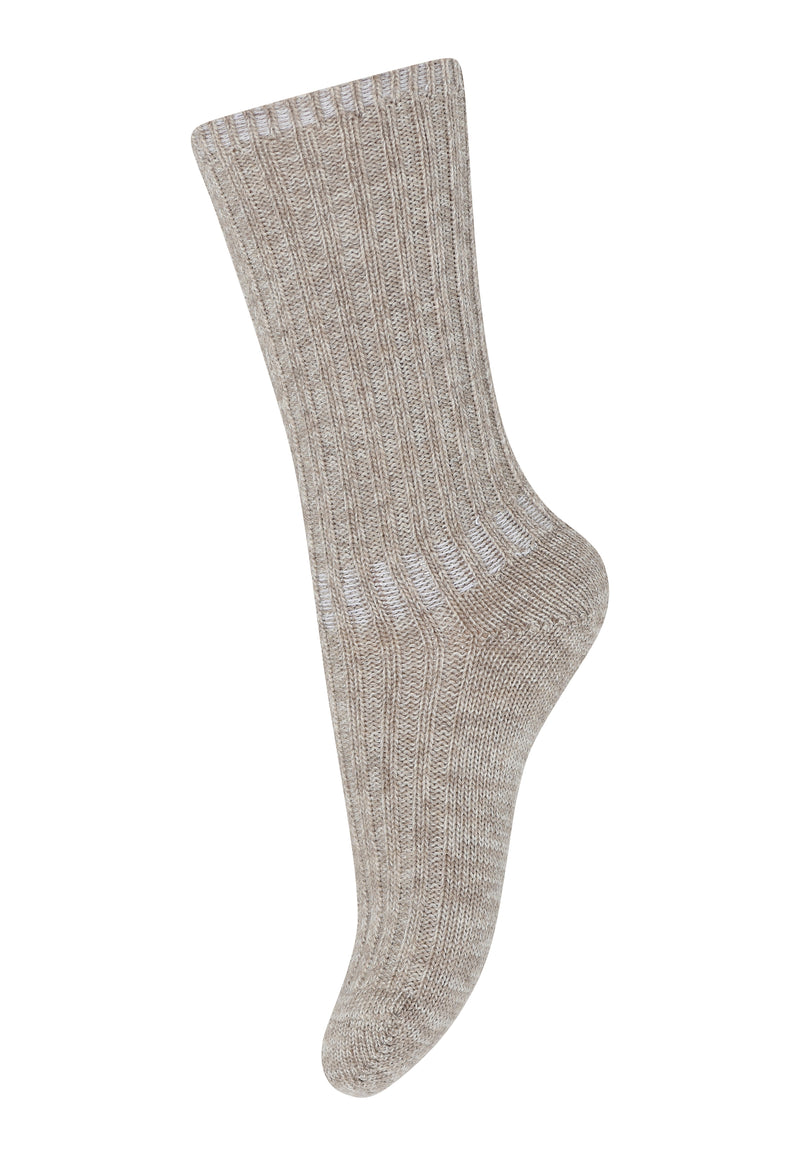 Mp Denmark Quinn Socks Light Brown Melange