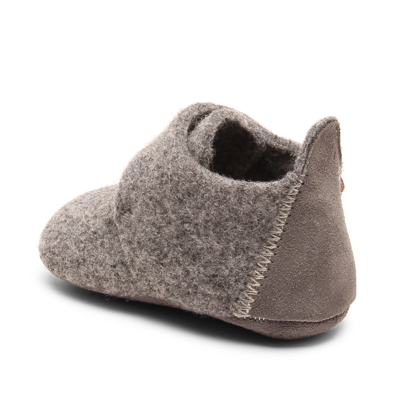 Bisgaard Baby Wool Pantoffel Grijs (maat 19-27)