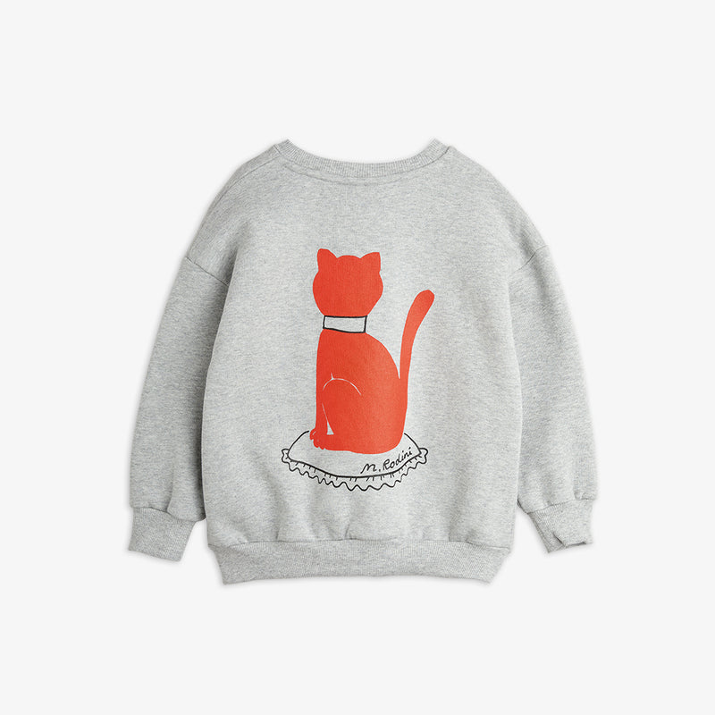 Mini Rodini Cat Sweatshirt Grey Melange