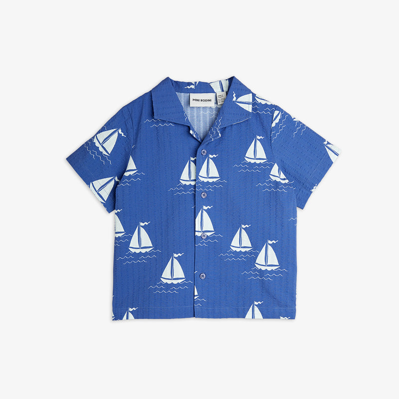 Mini Rodini Sailing Boats Woven Shirt