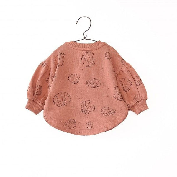 Play Up Baby Printed Fleece Sweater Coral