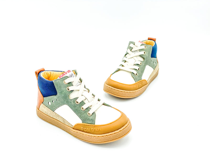 Pom d'api Sneaker White-Khaki (maat 23-27)