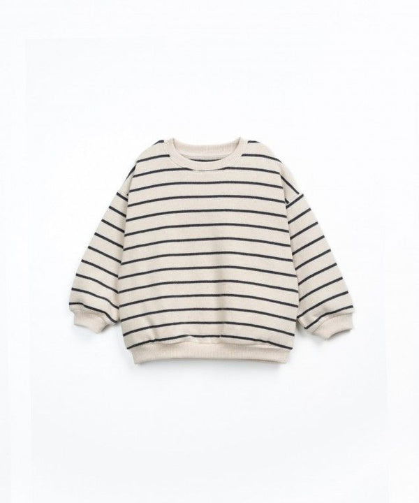 Play Up Striped Jersey Sweater Grafite