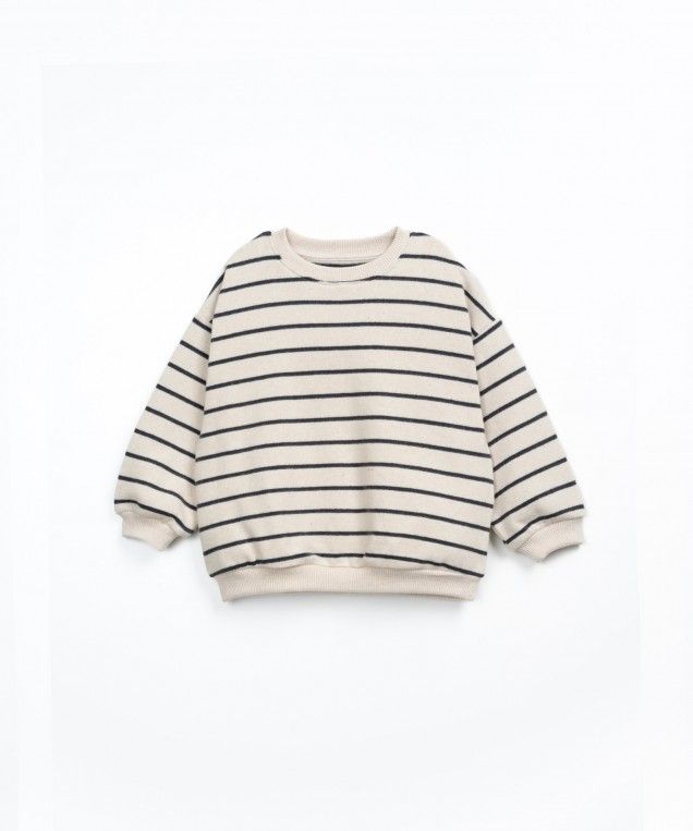 Play Up Striped Jersey Sweater Grafite