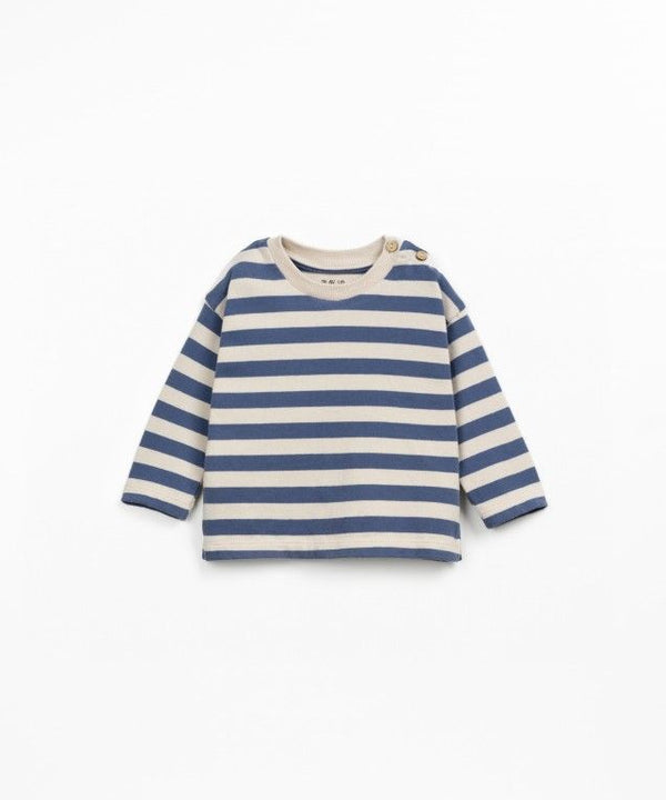 Play Up Baby Striped Jersey LS T-shirt Mirtilo