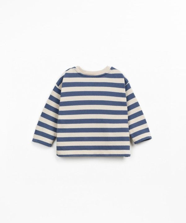 Play Up Baby Striped Jersey LS T-shirt Mirtilo
