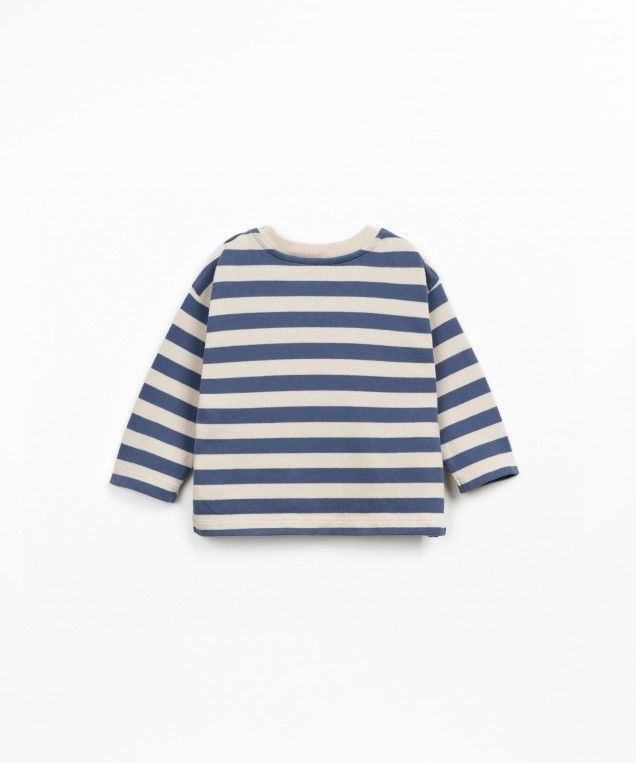 Play Up Baby Striped Jersey LS T-shirt Mirtilo