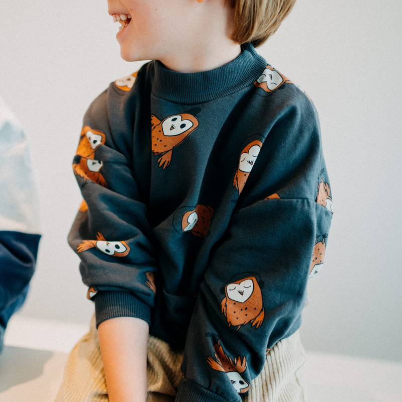 Lötiekids Sweatshirt Owls Anthracite