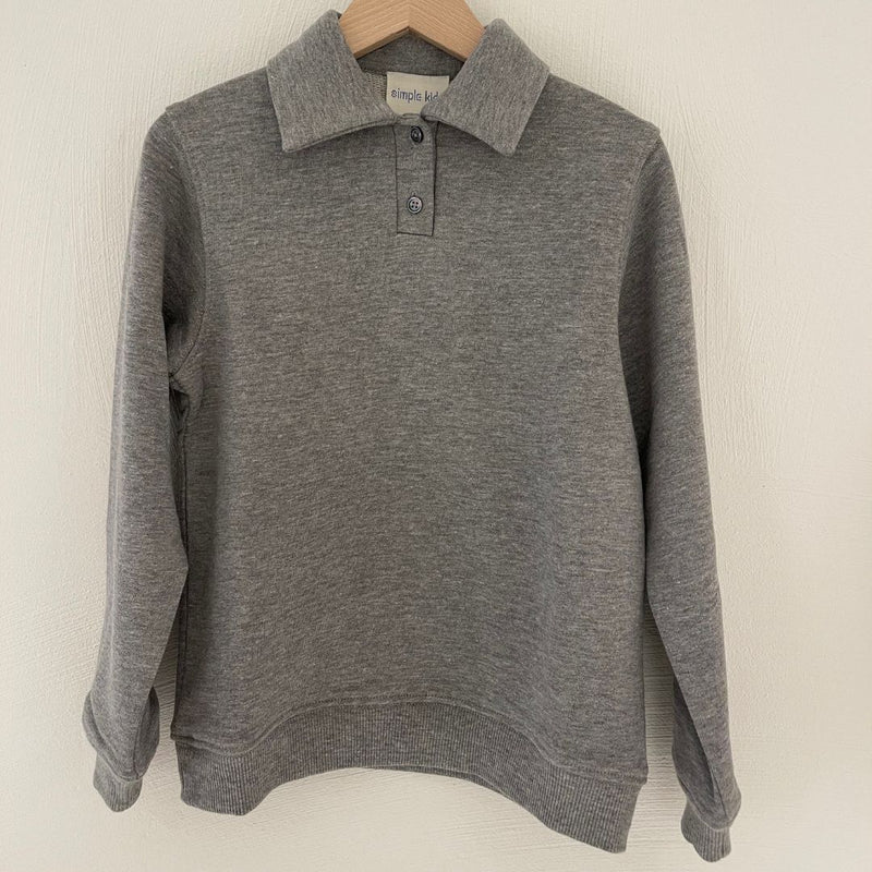 Simple Kids Polo Shirt Sweat Grey