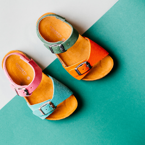 Confetti Sandaal Green Orange (maat 25-33)