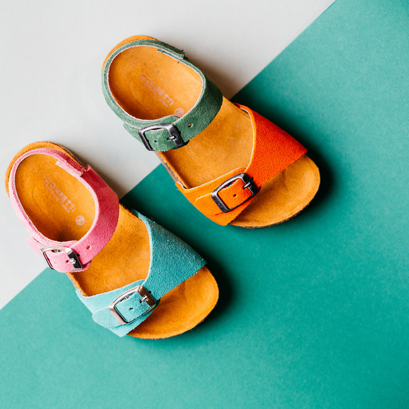 Confetti Sandaal Green Orange (maat 25-33)