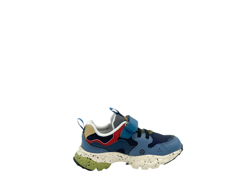 Flower Mountain Blue Navy Rekveters (maat 26-36)