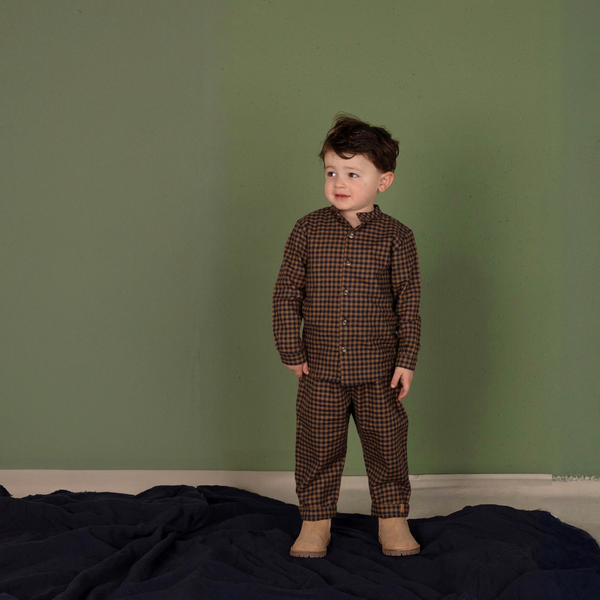 Nixnut Stic Pants Navy Checkered