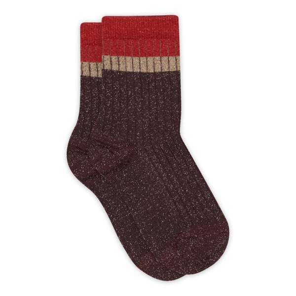 Mp Denmark Norma Glitter Socks Tomato