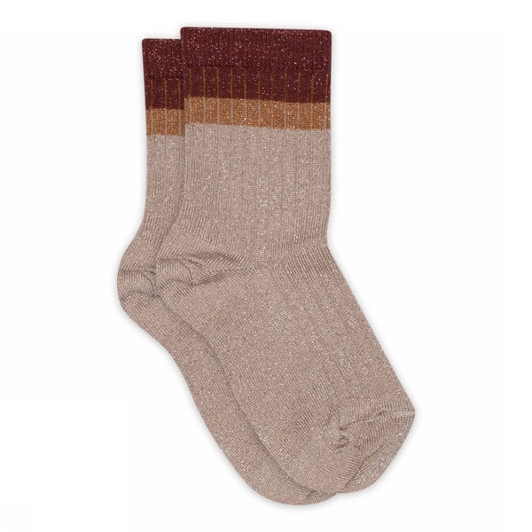 Mp Denmark Norma Glitter Socks Rust