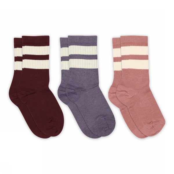 Mp Denmark Anker Socks 3-pack Wine Red