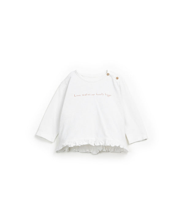 Play Up Jersey LS Ruffles T-shirt Seagull