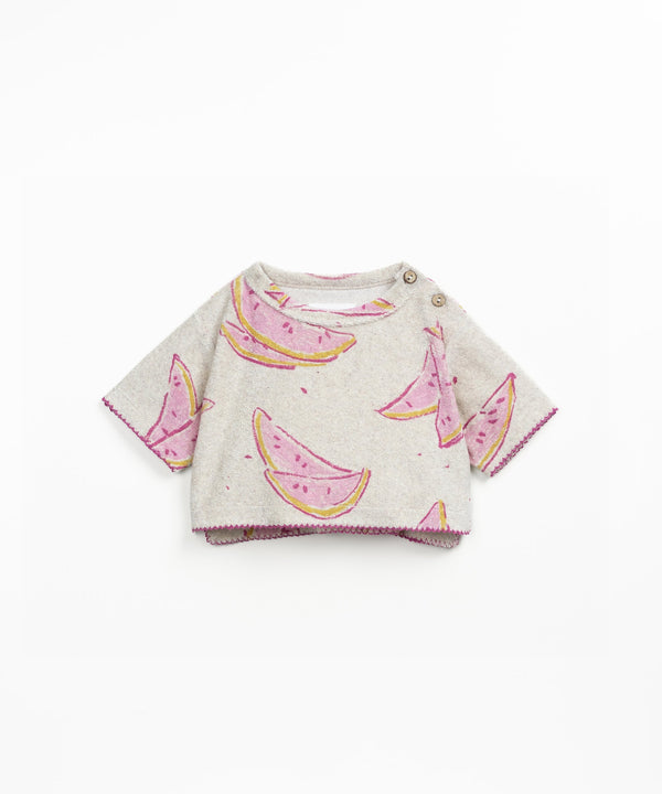 Play Up Baby Printed Plush Sweater Grés