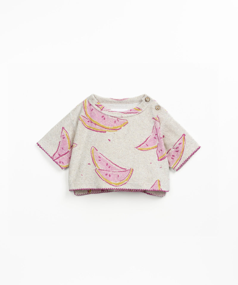 Play Up Baby Printed Plush Sweater Grés