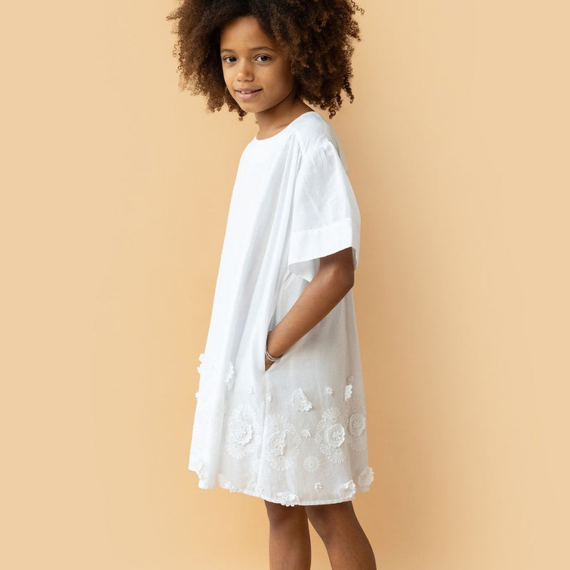 Simple Kids Shanti B Dress Hemla White