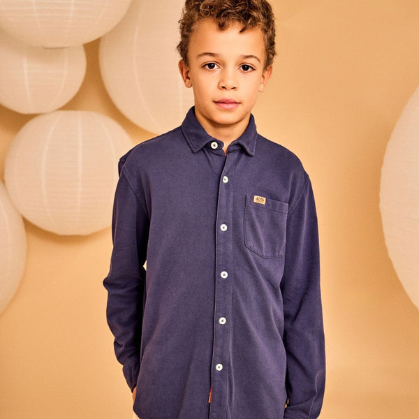 AO76 Dan Shirt Pique Indigo