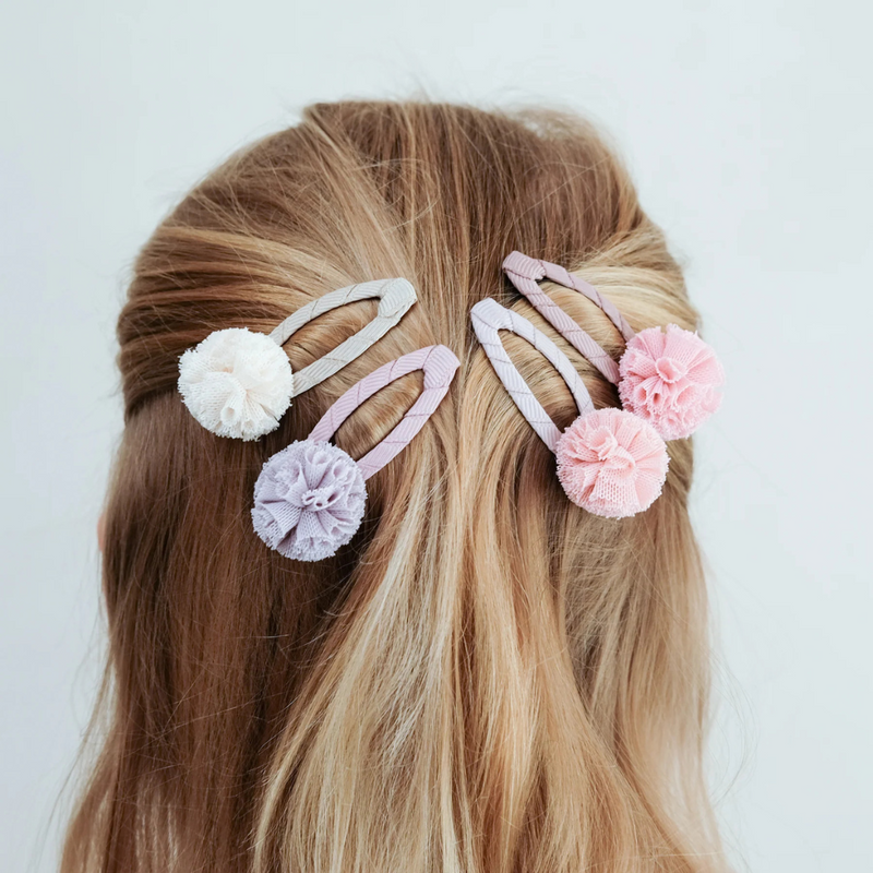 Mimi X Lula Tulle Pom Pom Clips (4pack)