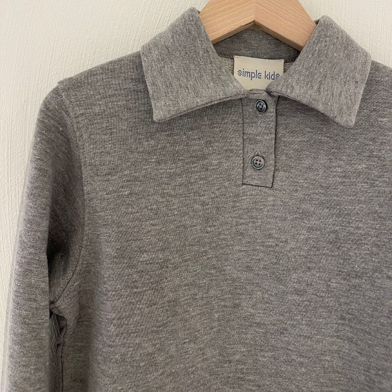 Simple Kids Polo Shirt Sweat Grey