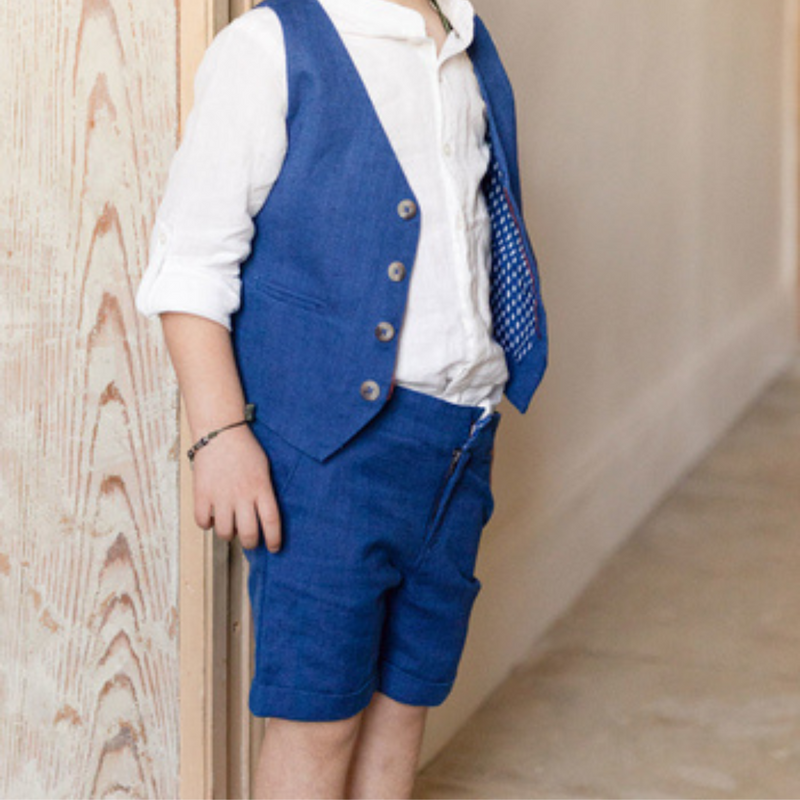 Les Petits Inclassables Broek Arsène Short Blauw