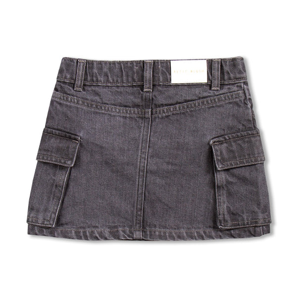 Petit Blush Cargo Skirt Washed Grey