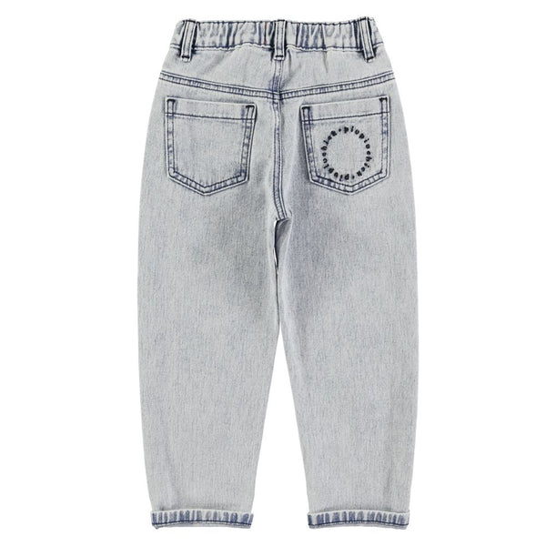 PiuPiuchick Unisex Denim Trousers Washed Light Blue