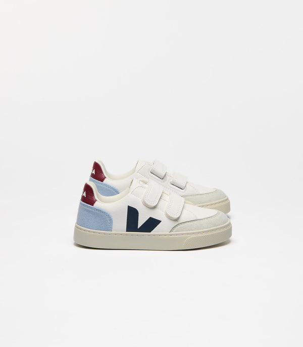 Veja Sneaker Small V-12 Extra White Multico Steel (maat 23-35)