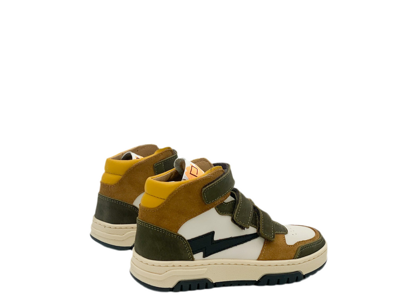 Poldino White Khaki Basketter (maat 29-36)