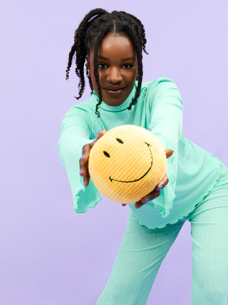 Smiley Eco Corduy  Yellow 13 cm