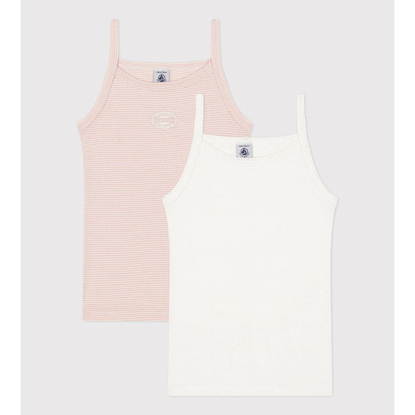 Petit Bateau Set Onderhemdjes Met Fijne Bandjes Pink